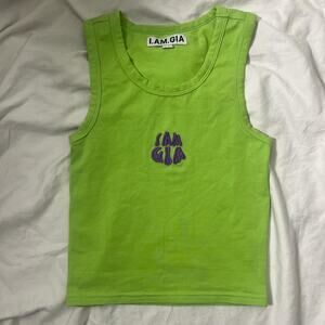 I am gia lime green tank top